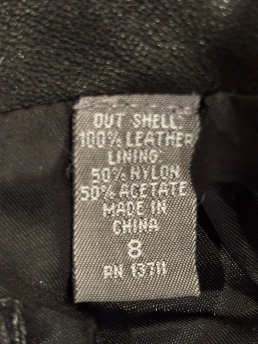 Black Leather Topstitched Jacket/Blazer - Picture 14 of 14